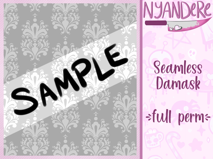 <iD> Damask (Silver) - Seamless Texture
