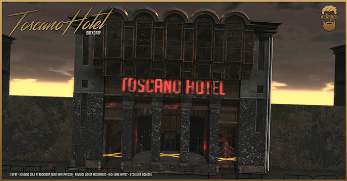 Toscano Hotel Backdrop - The Bearded Guy