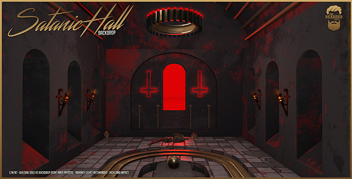 Satanic Hall Backdrop - The Bearded Guy