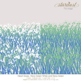 Stardust - Heart Grass - Navy Green White and Navy Green