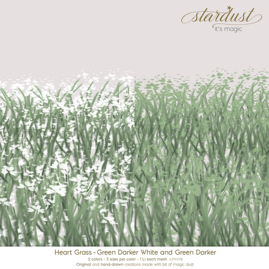 Stardust - Heart Grass - MINIPACK Green Set