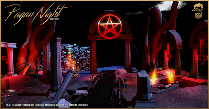 Pagan Night Backdrop - The Bearded Guy