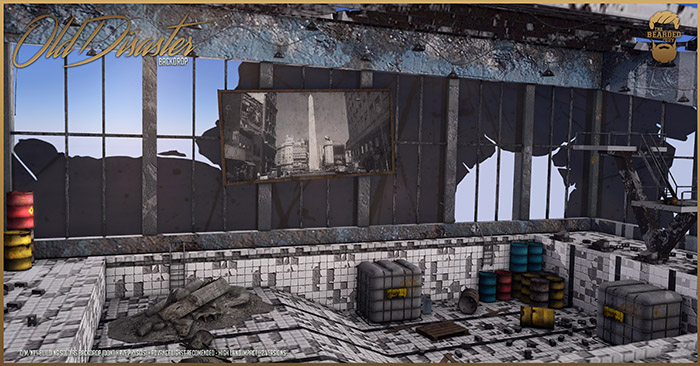Old Disaster Backdrop - The Bearded Guy