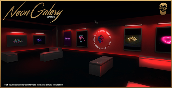 Neon Galery Backdrop - The Bearded Guy