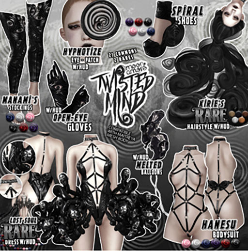 :Moon amore: Twisted Mind - SPIRAL SHOES- GHOST