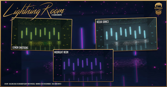 Lightning Room 2.0 Backdrop - The Bearded Guy