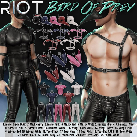 03. RIOT / Bird Of Prey Mask - Pink