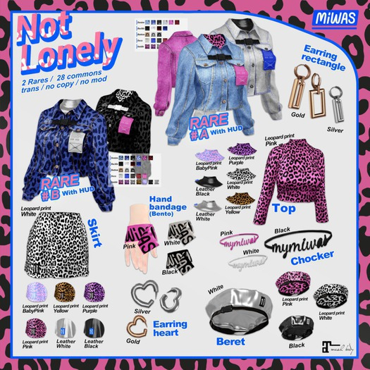 MIWAS / Not lonely Top #Leopard print Pink