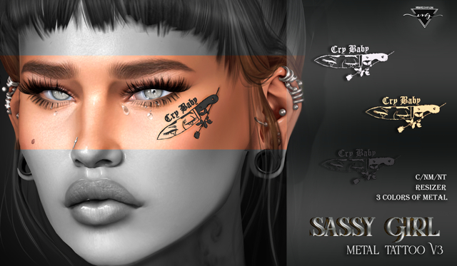 #MG - Sassy Girl - Metal tattoo V3