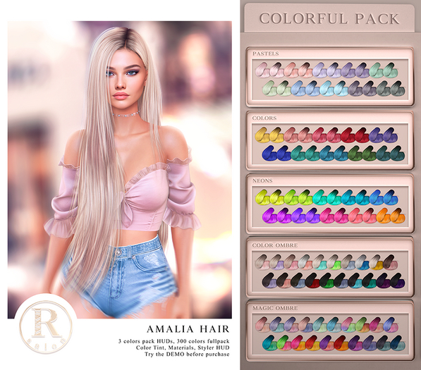 RAMA.SALON - Amalia Hair 'Colorful Pack'