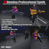 AUDIO - Keyboard Synth W animations Play, Guitar & Singer + Props - For Stages and Studio100% Mesh Special 2022 Edition