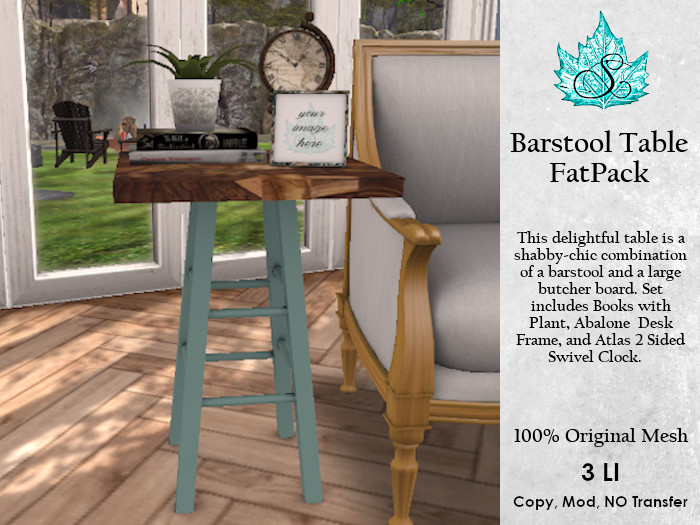 Barstool Table Set {100% Original Mesh}