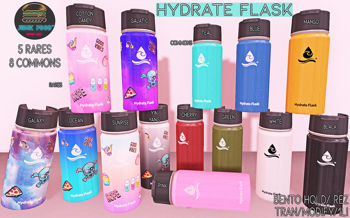 Junk Food - Hydrate Flask (Yin Yang) RARE