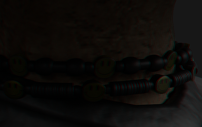 .//O, SMILEY NECKLACE- FATPACK