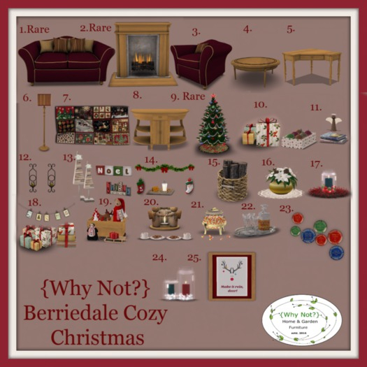 02{Why Not?} Berriedale Cozy Christmas Fireplace RARE