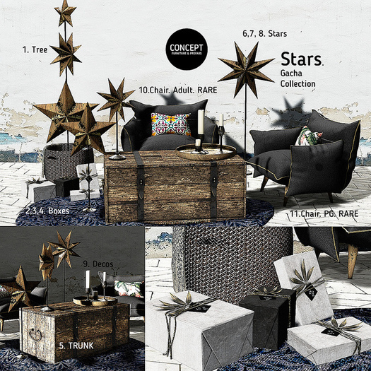 Concept} *10. Stars Chair. ADULT. RARE