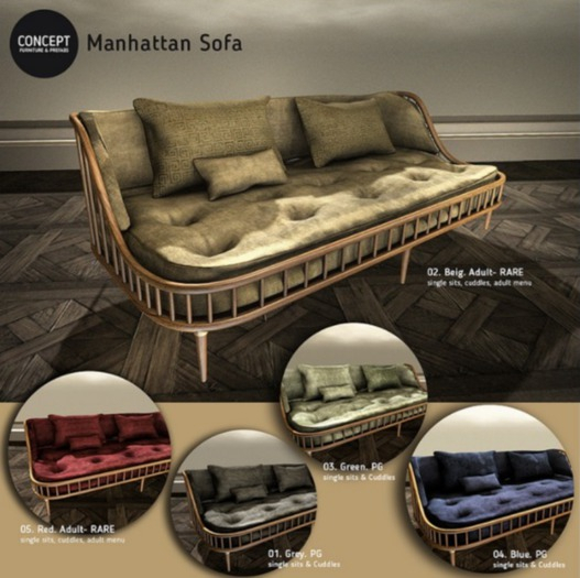 Concept} *02. Manhattan Sofa -Beig. Adult. RARE