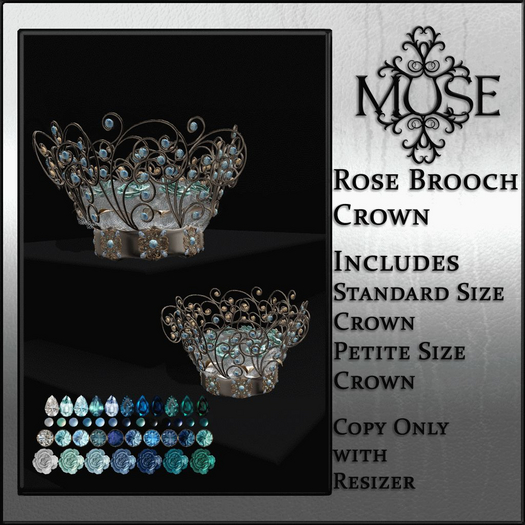 [MUSE] Rose Brooch Crown - Gold V1 pkg hud