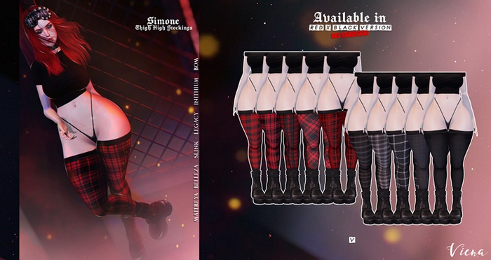 Viena. Simone Thigh High Stockings Pack {Add me}