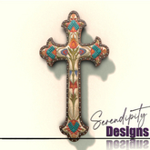 Serendipity Designs - White Floral Wall Cross