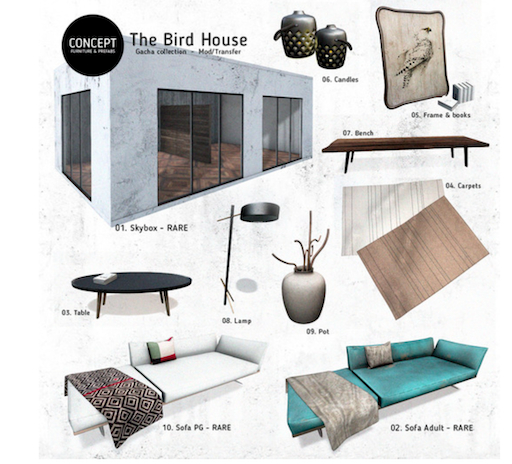 Concept}, The Bird House, Complete set, Sale