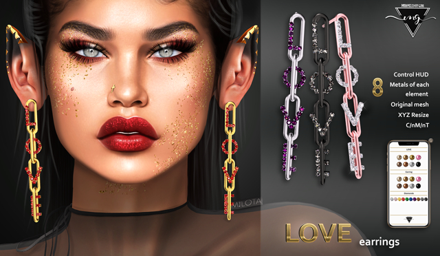 #MG - LOVE  Earrings