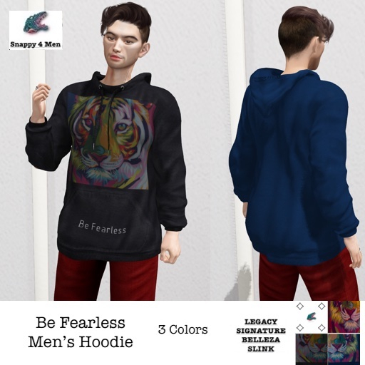 Snappy4Men - Be Fearless -   Hoodie -