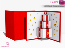 Dae, Obj, FBX, And Texture Files 3D Cards - Christmas Surprise