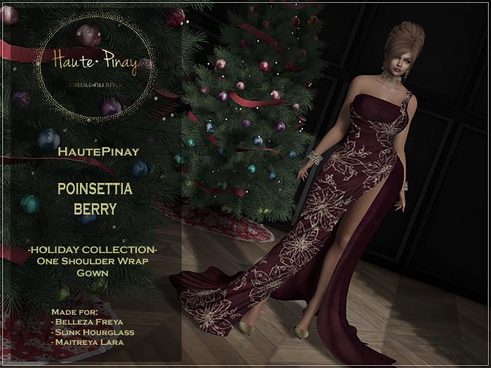 HautePinay - Gown [POINSETTIA BERRY]