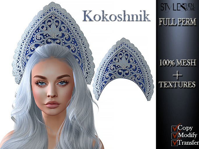 Sale35%STYLES -Kokoshnik 100% Mesh -FULL PERM
