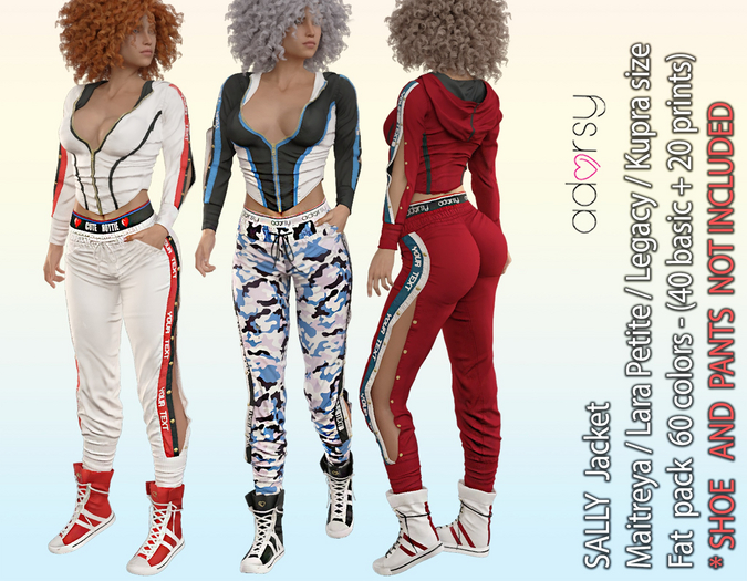 adorsy - Sally Jacket Fatpack - Maitreya/Legacy/Lara Petite/Kupra
