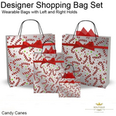 CANDY CANES - 4 Transferable Gift Shopping Bags To Wear (PLACE ON GROUND TO OPEN)