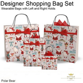 POLAR BEAR - 4 Transferable Gift Shopping Bags To Wear (PLACE ON GROUND TO OPEN)