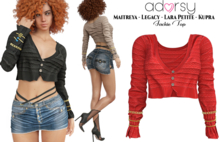 adorsy - Jackie Top Deep Red - Maitreya/Legacy/Petite/Kupra