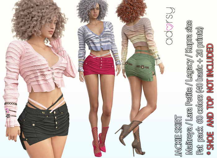 adorsy - Jackie Skirt Fatpack - Maitreya/Legacy/Kupra