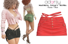adorsy - Jackie Skirt Red - Maitreya/Legacy/Kupra