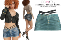 adorsy - Jackie Denim Skirt Petrol - Maitreya/Legacy/Kupra