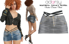adorsy - Jackie Denim Skirt Grey - Maitreya/Legacy/Kupra