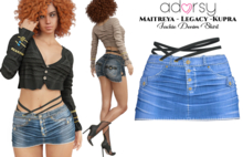 adorsy - Jackie Denim Skirt Cornflower - Maitreya/Legacy/Kupra