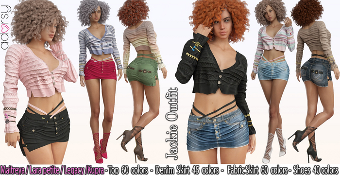 adorsy - Jackie SET BUY ALL PACK - Maitreya/Legacy/Lara Petite/Kupra