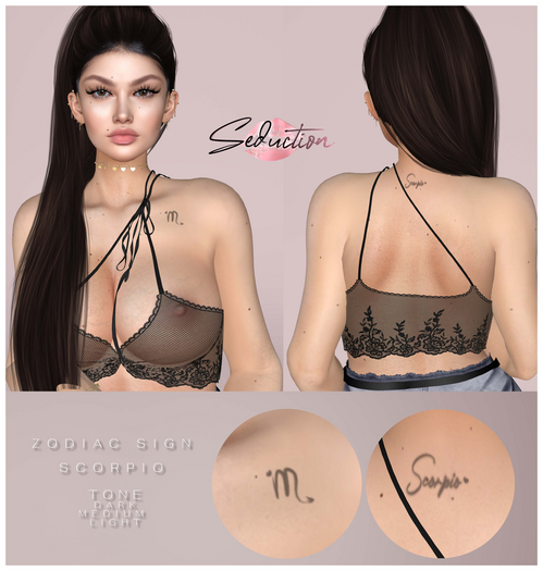 ::.Seduction.:: Zodiac Sign Scorpio Body Tattoos (ADD)