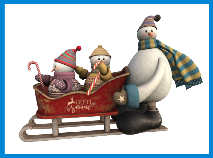 13-Serenity Style- Snowman Time - Sled RARE