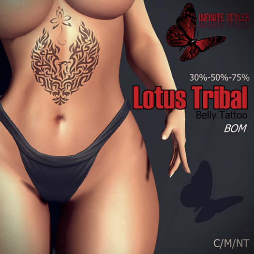 ::LotusTribalBellyTattoo::