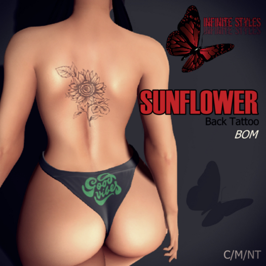 ::Sunflower-Back-Tattoo::