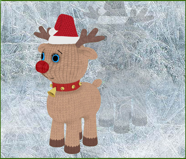 Christmas Knitted Rudolph. Christmas Gift vor Kids