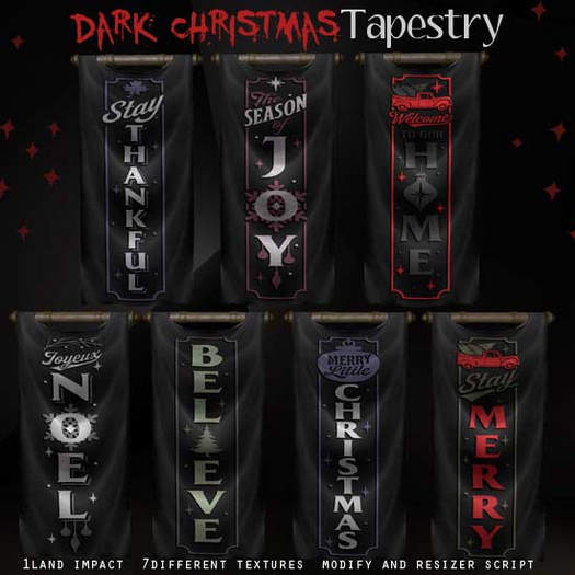 Witch In A Box // Dark Christmas Tapestry - 7 Textures Included