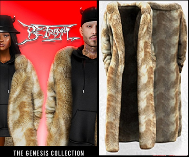 26. BETRAYAL Genesis Fur Coat GREY [E.Reborn] EBODY REBORN RARE WEAR