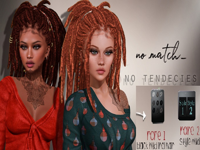 no.match_ ~ NO_TENDENCIES BLACK HAIR RARE 1 + RARE 2(STYLE HUD)