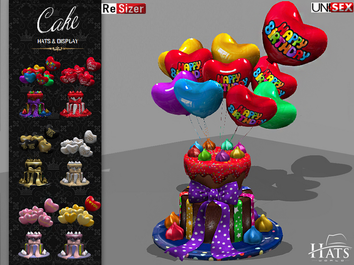 [HW] PARTY CAKE HATS & DISPLAY
