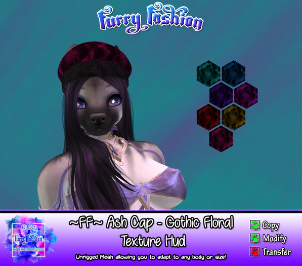 ~FF~ Ash Cap Gothic Floral